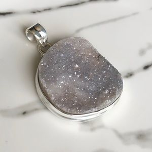 Pendant Desert Druzy & Sterling Silver